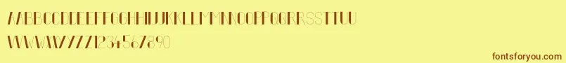 FiftyFive Font – Brown Fonts on Yellow Background