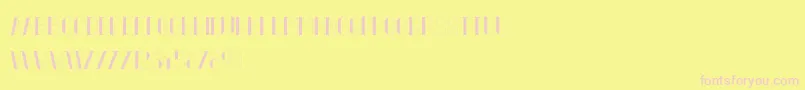 FiftyFive-fontti – vaaleanpunaiset fontit keltaisella taustalla