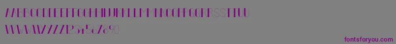 フォントFiftyFive – 紫色のフォント、灰色の背景