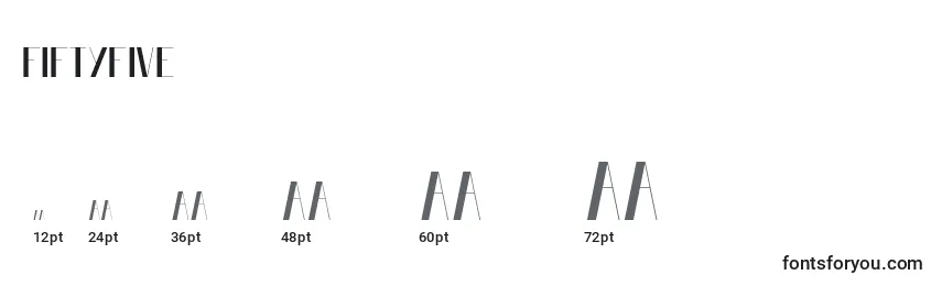 FiftyFive Font Sizes