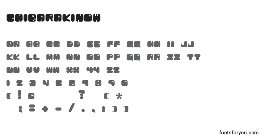 Fuente ChibarakiNow - alfabeto, números, caracteres especiales