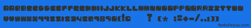 Шрифт ChibarakiNow – чёрные шрифты на синем фоне
