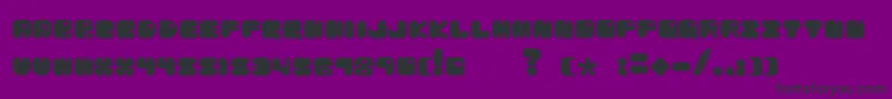 Шрифт ChibarakiNow – чёрные шрифты на фиолетовом фоне