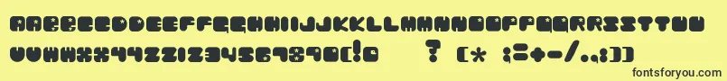 ChibarakiNow Font – Black Fonts on Yellow Background