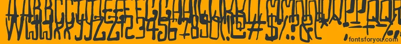 Madhouse Font – Black Fonts on Orange Background