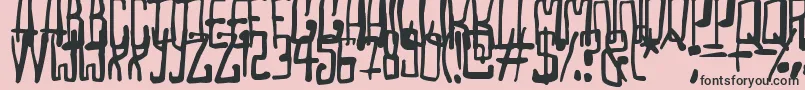 Madhouse Font – Black Fonts on Pink Background