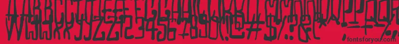 Madhouse Font – Black Fonts on Red Background
