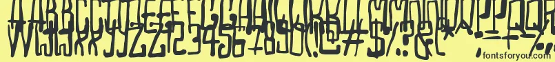 Madhouse Font – Black Fonts on Yellow Background