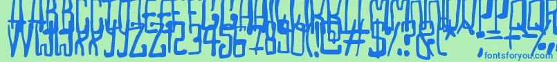 fuente Madhouse – Fuentes Azules Sobre Fondo Verde