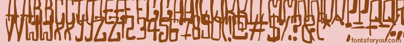 Madhouse Font – Brown Fonts on Pink Background