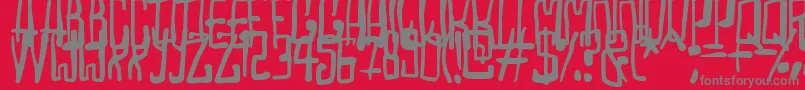 Madhouse Font – Gray Fonts on Red Background