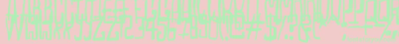 Madhouse Font – Green Fonts on Pink Background