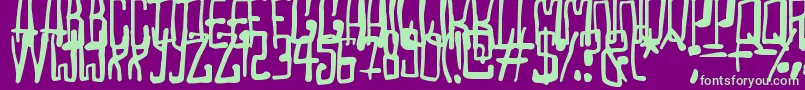 Madhouse Font – Green Fonts on Purple Background