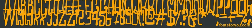 Madhouse Font – Orange Fonts on Black Background