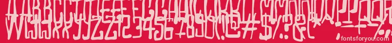 Madhouse Font – Pink Fonts on Red Background