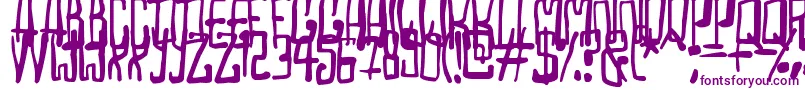Madhouse Font – Purple Fonts on White Background