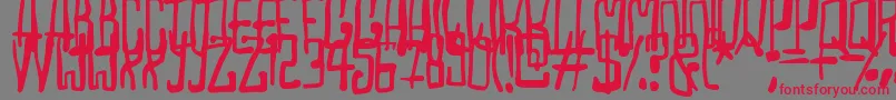 Madhouse Font – Red Fonts on Gray Background