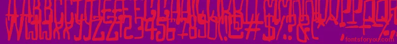 Madhouse Font – Red Fonts on Purple Background