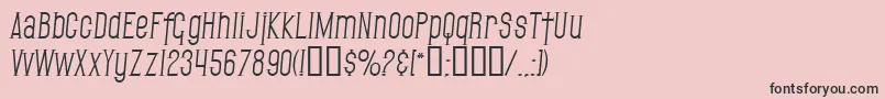SfGothicanItalic Font – Black Fonts on Pink Background