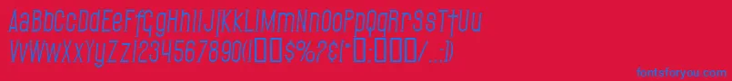 SfGothicanItalic Font – Blue Fonts on Red Background