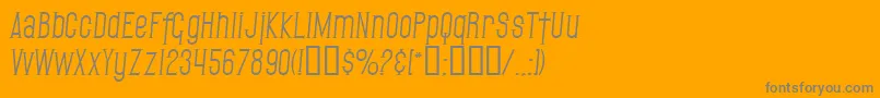フォントSfGothicanItalic – オレンジの背景に灰色の文字