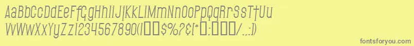 SfGothicanItalic Font – Gray Fonts on Yellow Background