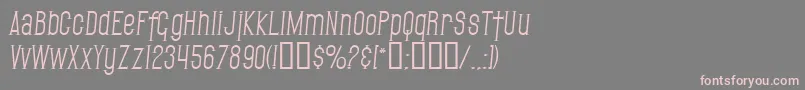 SfGothicanItalic Font – Pink Fonts on Gray Background