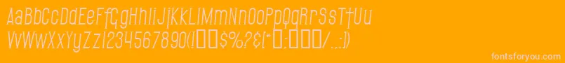 SfGothicanItalic-Schriftart – Rosa Schriften auf orangefarbenem Hintergrund