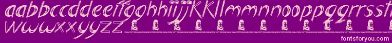 BigEasy Font – Pink Fonts on Purple Background