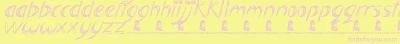 BigEasy Font – Pink Fonts on Yellow Background