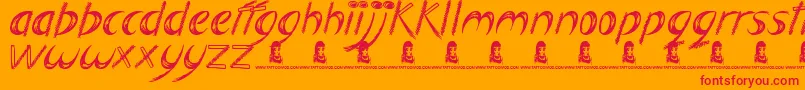 BigEasy Font – Red Fonts on Orange Background