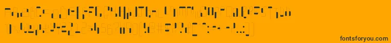WhatAStupidName-Schriftart – Schwarze Schriften auf orangefarbenem Hintergrund