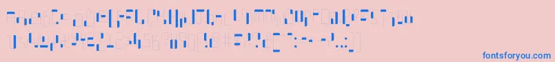 WhatAStupidName-fontti – siniset fontit vaaleanpunaisella taustalla