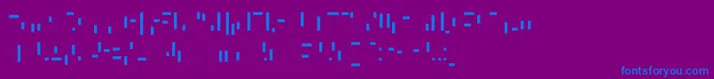 WhatAStupidName-Schriftart – Blaue Schriften auf violettem Hintergrund