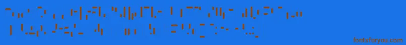 フォントWhatAStupidName – 茶色の文字が青い背景にあります。