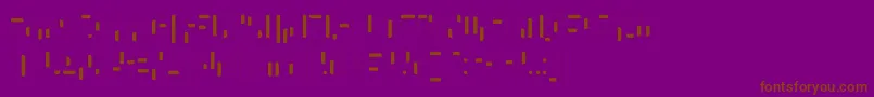 WhatAStupidName-fontti – ruskeat fontit violetilla taustalla