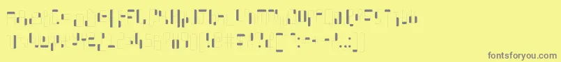 WhatAStupidName-Schriftart – Graue Schriften auf gelbem Hintergrund