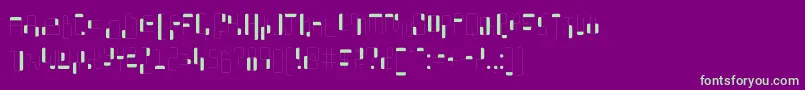 WhatAStupidName-fontti – vihreät fontit violetilla taustalla