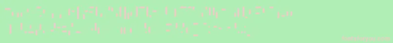 WhatAStupidName-fontti – vaaleanpunaiset fontit vihreällä taustalla