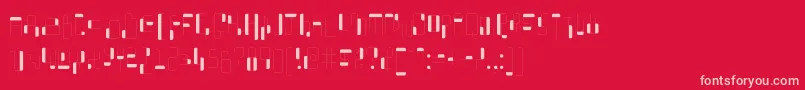 フォントWhatAStupidName – 赤い背景にピンクのフォント