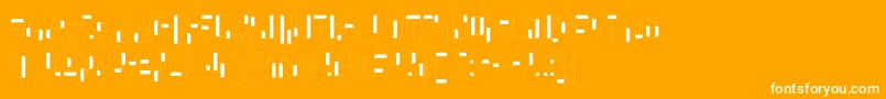 Шрифт WhatAStupidName – белые шрифты на оранжевом фоне