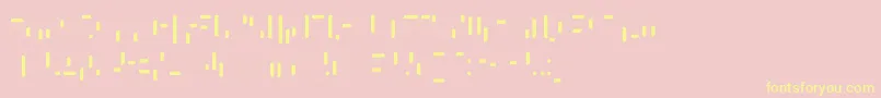 フォントWhatAStupidName – 黄色のフォント、ピンクの背景