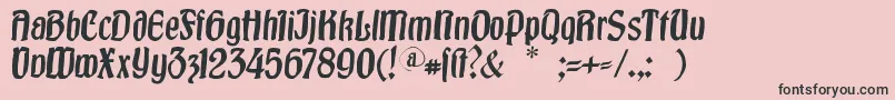 Burgfest Font – Black Fonts on Pink Background