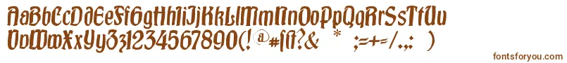 Шрифт Burgfest – коричневые шрифты на белом фоне