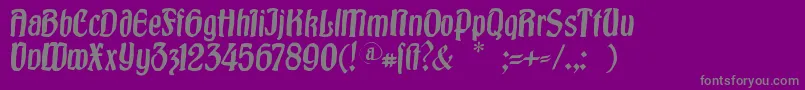 Burgfest Font – Gray Fonts on Purple Background