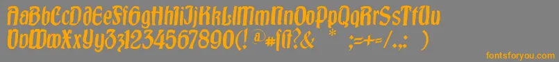 Burgfest Font – Orange Fonts on Gray Background