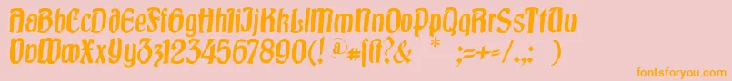 Burgfest Font – Orange Fonts on Pink Background