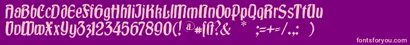 Burgfest Font – Pink Fonts on Purple Background