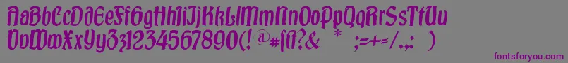 Шрифт Burgfest – фиолетовые шрифты на сером фоне