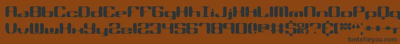 SyndromeBrk-Schriftart – Schwarze Schriften auf braunem Hintergrund